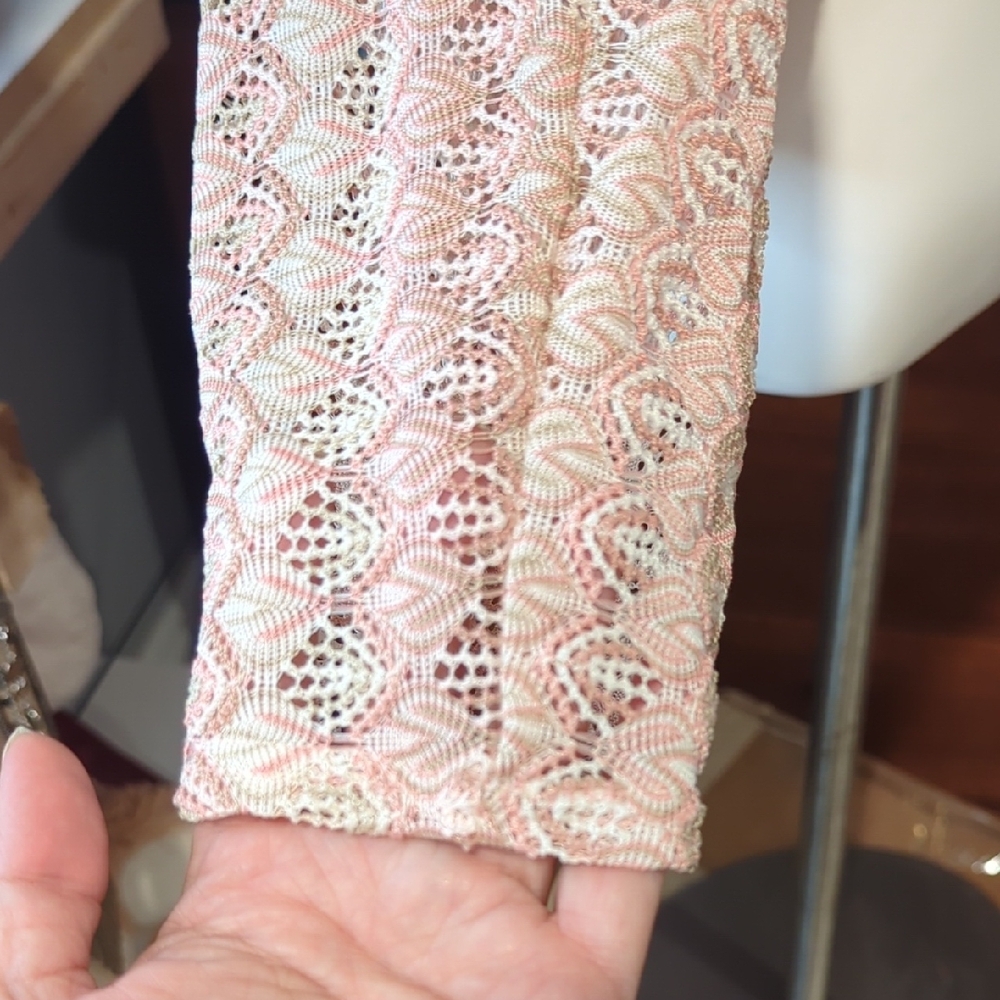 Ruby Rd. Blush Lace Shrug - Picture 2 of 6